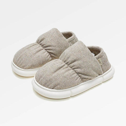 BOMFEEL™️ HERRINGBONE | High-Top Winter Slippers - Plushyz