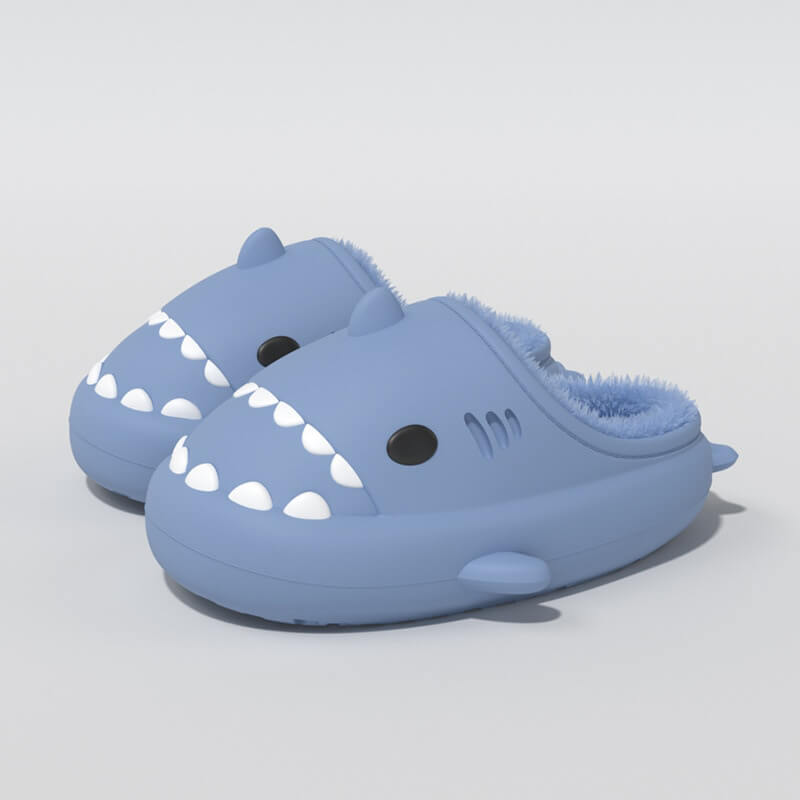SHARKY'Z™️ - Adults Winter Fuzzy Shark Slippers - PLUSHY'Z®️