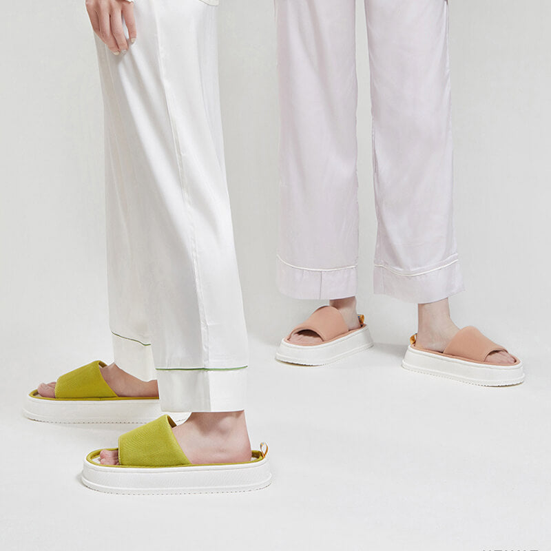 COARSLIP™️ Unisex Thick-Sole Linen Slides - Plushyz