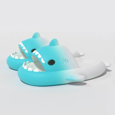 SHARKY'Z™️ BICOLOR - The Original Shark Slides - PLUSHY'Z®️