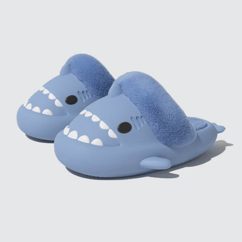 SHARKY'Z™️ SCUFFETTE - Kids Furry Shark Slippers - Plushyz