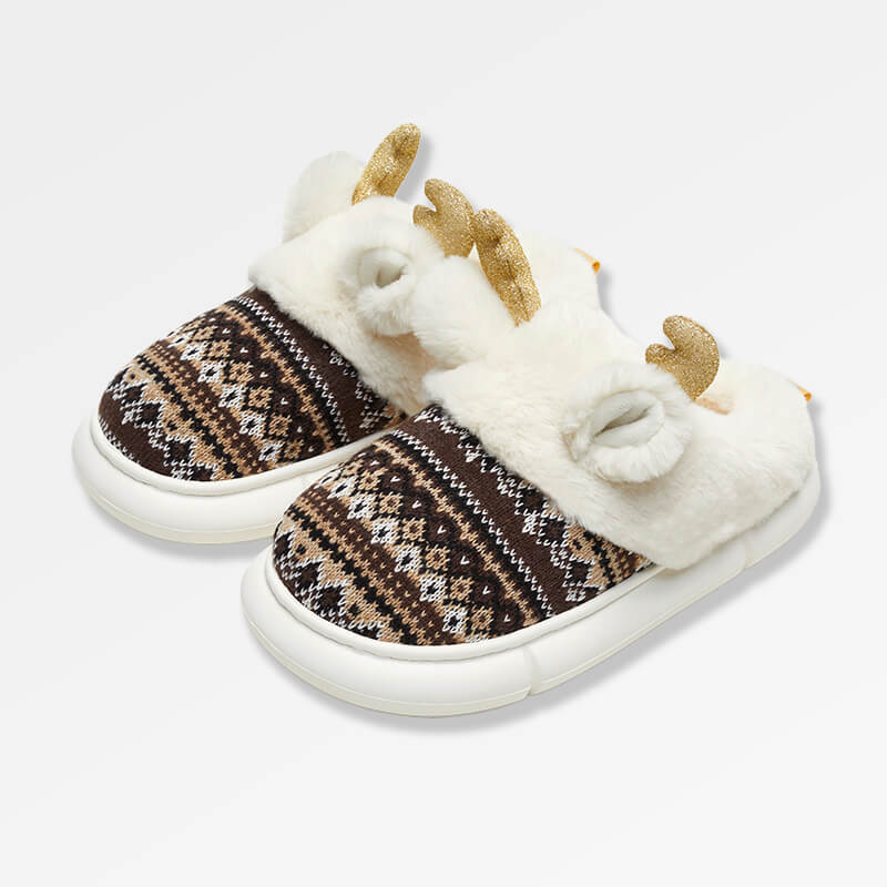 SNOWDEER™️ AZTEC - Plush Slippers - Plushyz