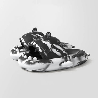 SHARKY'Z™️ TIE-DYE - The Original Shark Slides - PLUSHY'Z®️