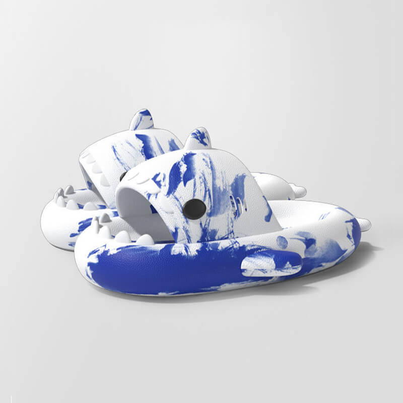 SHARKY'Z™️ TIE-DYE - The Original Shark Slides - PLUSHY'Z®️